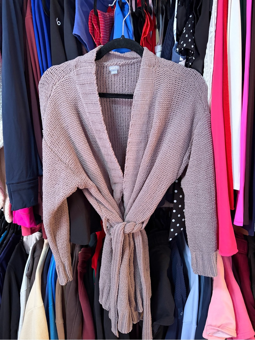 NEVER WORN Aerie Cozy Knit Tie-Waist Cardigan Sweater